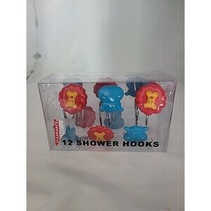 Safari Lions and HIPPO Shower Curtain Hooks  New 12 Shower Curtain Rings Allure